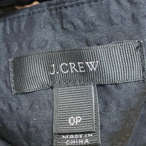 J.Crew Women's Black Pleated Tie Waist Knee Length Straight Pencil Skirt Size 0 - Picture 4 of 5